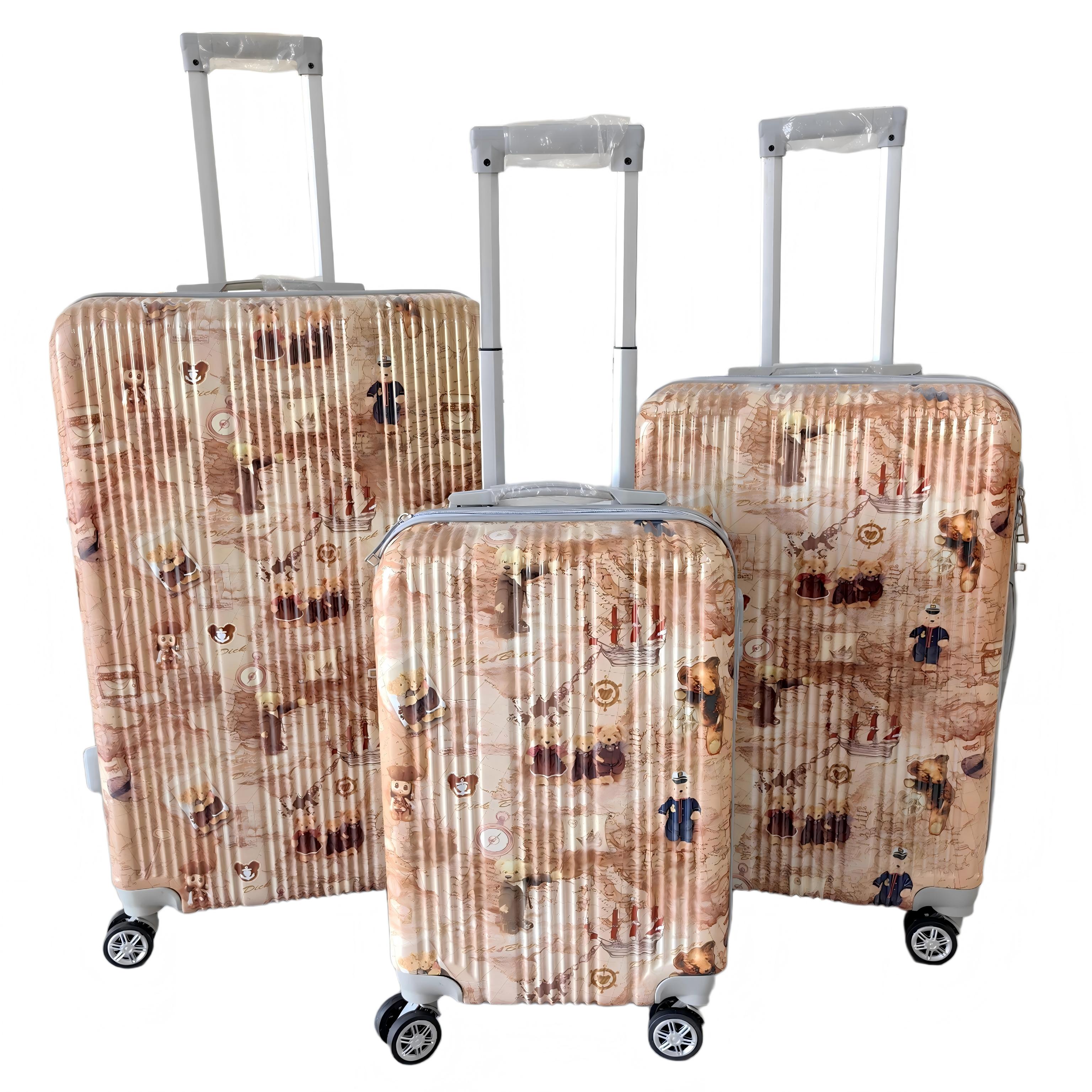 Color Voyage Map ABS+PC Printed Luggage Set detail 1