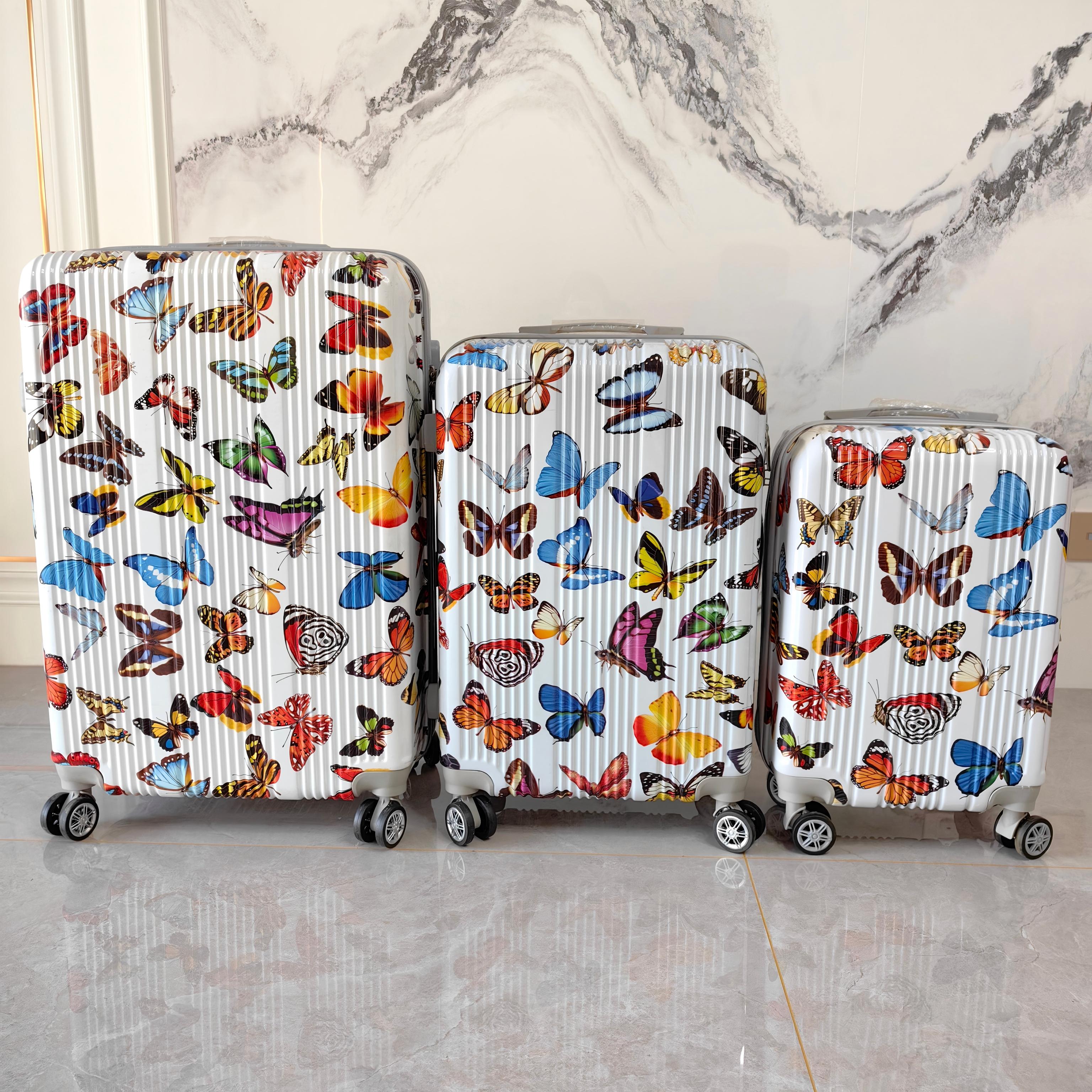 Color City Lines ABS+PC Printed Luggage Set detail 1