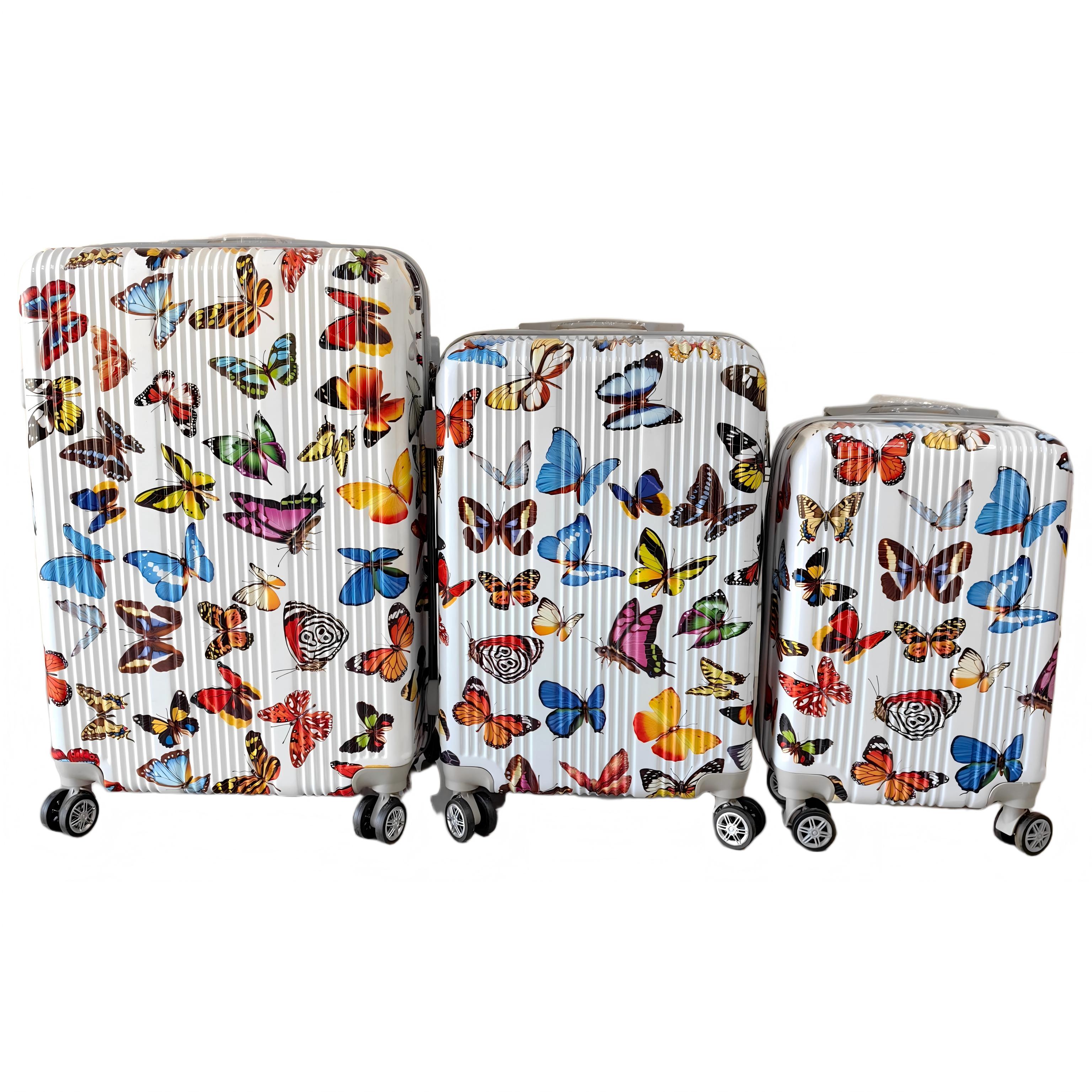Color City Lines ABS+PC Printed Luggage Set detail 2