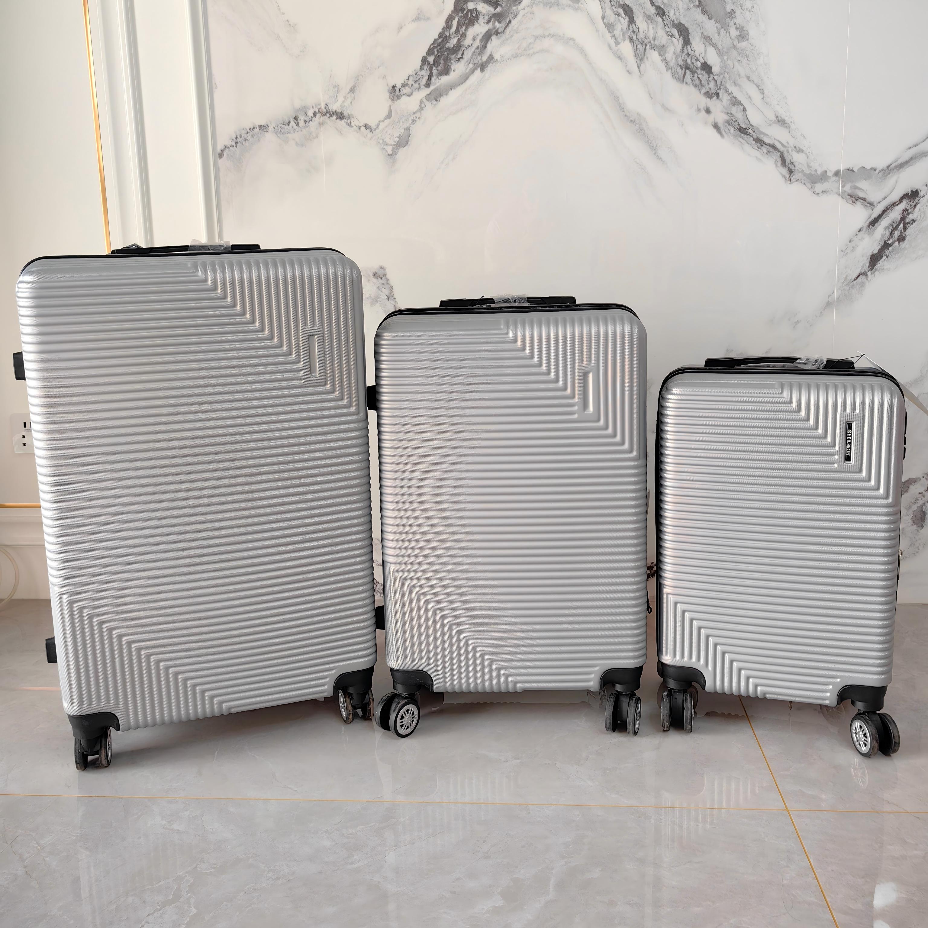 Color Marble Wave ABS+PC Printed Luggage Set detail 2
